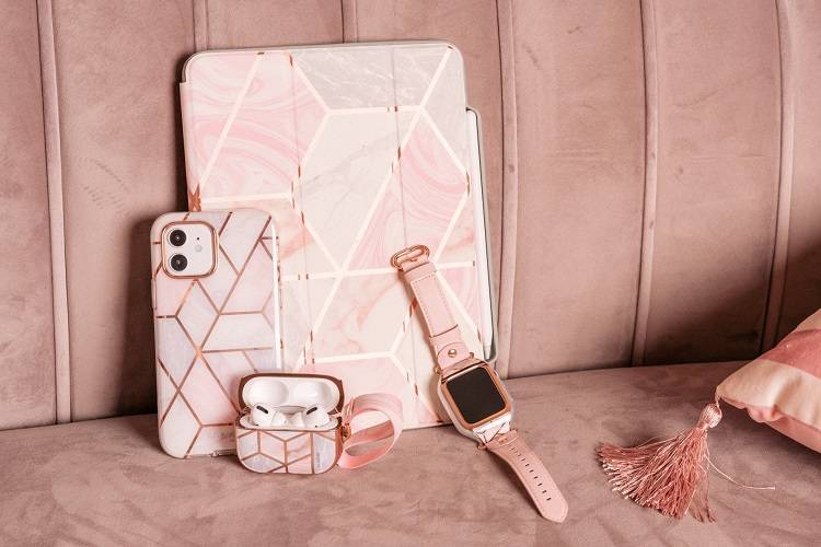 Pink LV IPhone Case & Watch Band