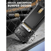 Clayco Google Pixel 6A Cache Shock-Absorption Heavy Duty Slim Wallet Phone Case - Black