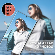 Tempered Glass Camera Lens Protector for Galaxy S23 Ultra-Red