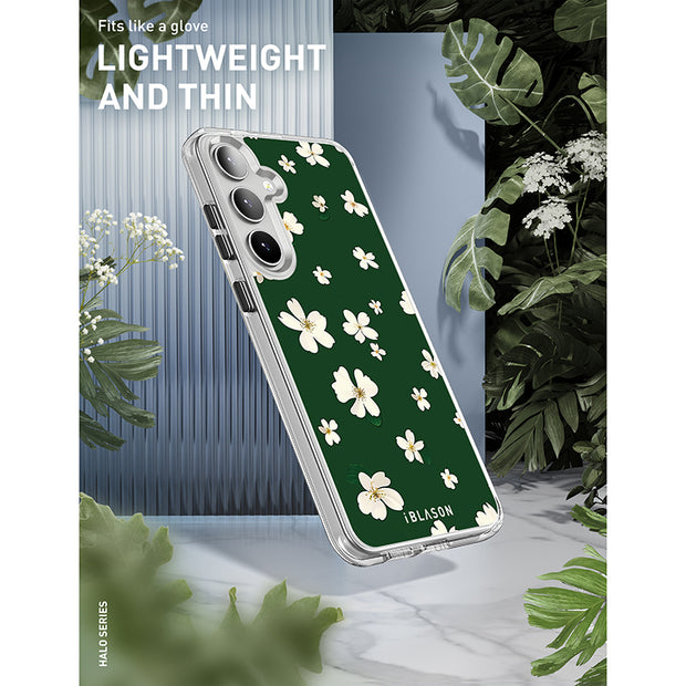 Galaxy S23 Halo Cute Phone Case - Green Daisies