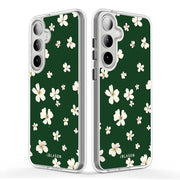 Galaxy S24 Halo Cute Phone Case - Green Daisies