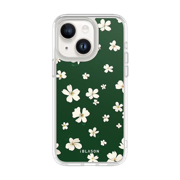 iPhone 15 Halo Cute Phone Case - Green Daisies