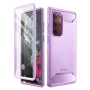 Clayco Samsung Galaxy S22 Ultra Xenon Full-Body Rugged Case with Screen Protector-Purple