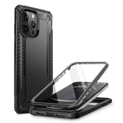 Clayco iPhone 13 Pro Max 6.7" (2021) Xenon Full-Body Rugged Case with Screen Protector-Black