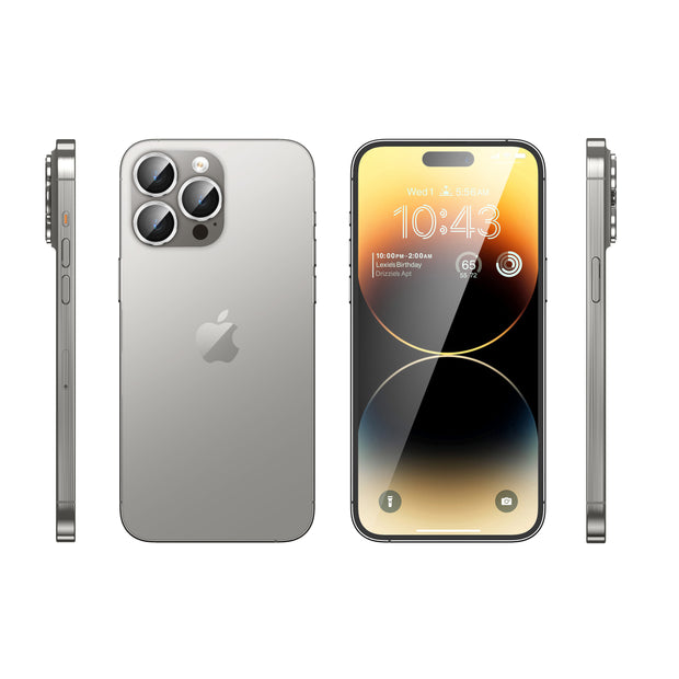 Tempered Glass Camera Lens Protector for iPhone 15 Pro-Silver