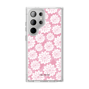 Galaxy S24 Ultra Halo Cute Phone Case - Pink/White Daisies