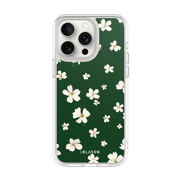 iPhone 14 Pro Halo Cute Phone Case - Green Daisies