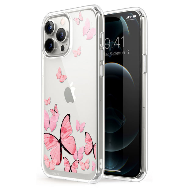 iPhone 13 Pro Max Halo Case - Butterfly Pink