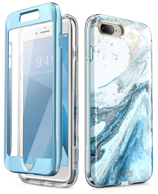 iPhone 8 Plus | 7 Plus Cosmo Case-Marble Blue | i-Blason