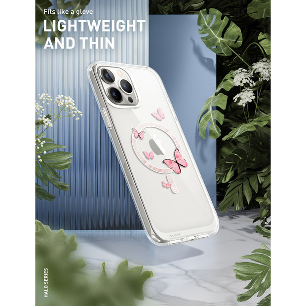 iPhone 13 Pro Halo Mag Case - Butterfly Pink