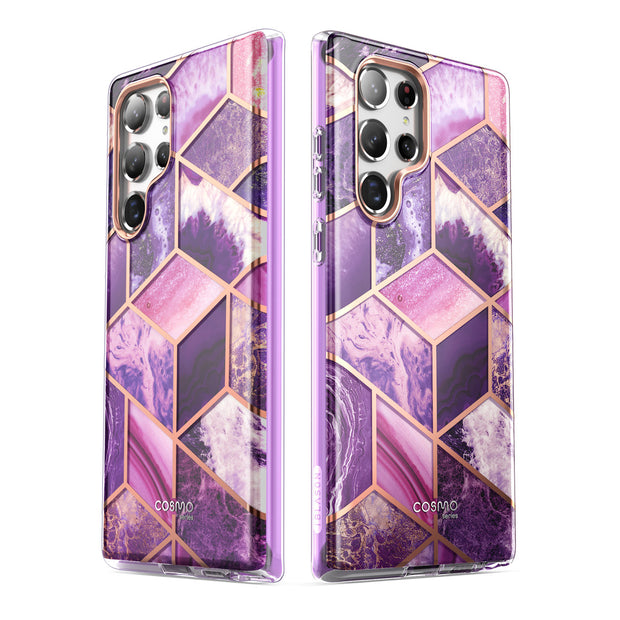 Galaxy S22 Ultra Cosmo Case - Marble Purple