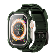 Apple Watch Ultra 49mm Armorbox Case with Tempered Glass Screen Protectors  - Dark Green