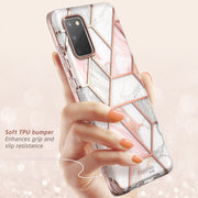 Galaxy S20 Cosmo Case (with Screen Protector) - Marble Pink
