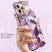 iPhone 12 Pro Cosmo Case - Marble Purple