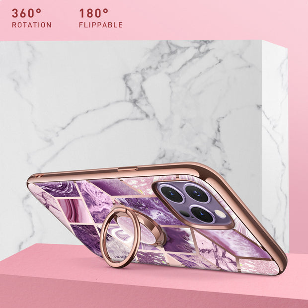 iPhone 12 Pro Cosmo Snap Case - Marble Purple