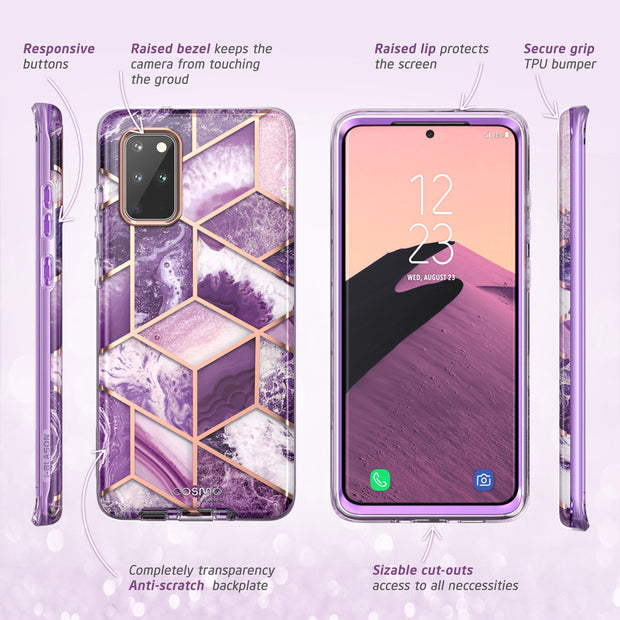 Galaxy S20 Plus Cosmo Case - Marble Purple