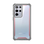Galaxy S21 Ultra Ares Clear Rugged Case - Pink