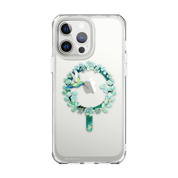 iPhone 13 Pro Halo Mag Case - Green Hummingbird