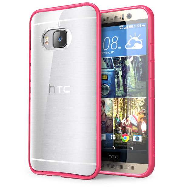 HTC One (M9) Halo Case-Clear/Pink