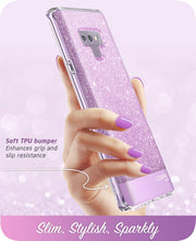 Galaxy Note9 Cosmo Case - Glitter Purple