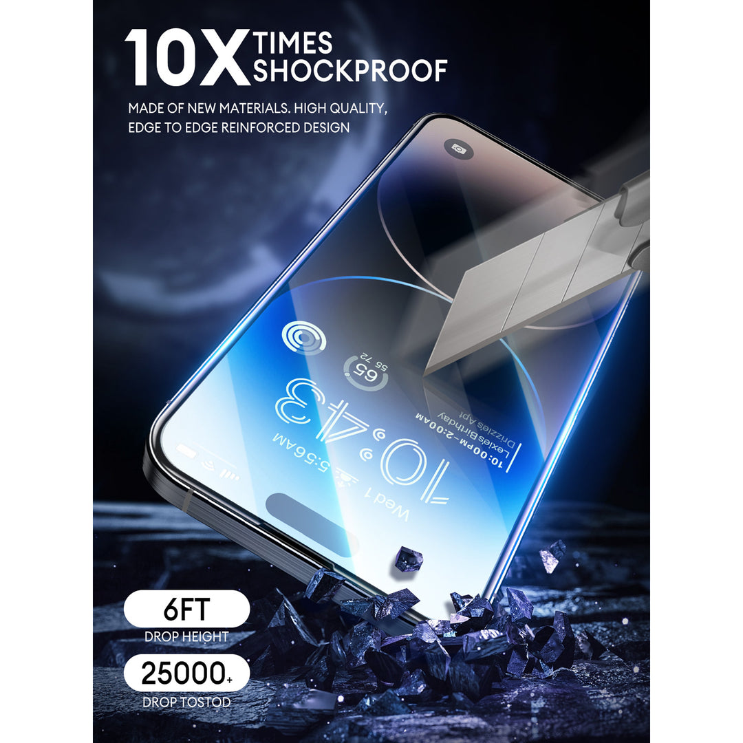 Code Bleu 2 Pack Ultra-Clear Tempered Glass For IPhone 16 Screen Protector 9h Hardness Case Friendly Reinforced Glass Screen Protector 16 With Dust 599362