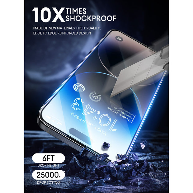 iPhone 15 Pro 2.5D Tempered Glass Screen Protector - Clear