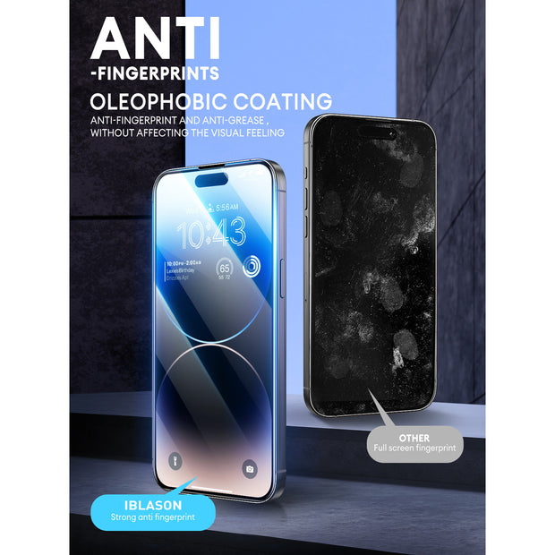 iPhone 15 Pro 2.5D Tempered Glass Screen Protector - Clear
