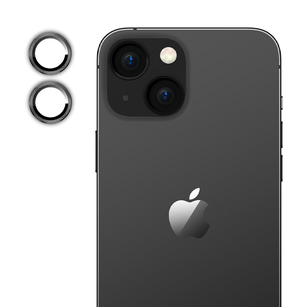 Tempered Glass Camera Lens Protector for iPhone 15-Black