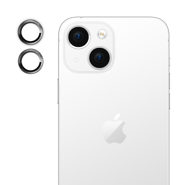 Tempered Glass Camera Lens Protector for iPhone 15-Silver