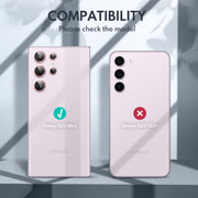 Tempered Glass Camera Lens Protector for Galaxy S23 Ultra-Glitter Pink