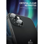 Tempered Glass Camera Lens Protector for iPhone 15 plus-Black