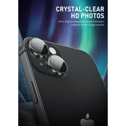 Tempered Glass Camera Lens Protector for iPhone 15 Plus-Black