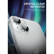 Tempered Glass Camera Lens Protector for iPhone 15 Plus-Silver