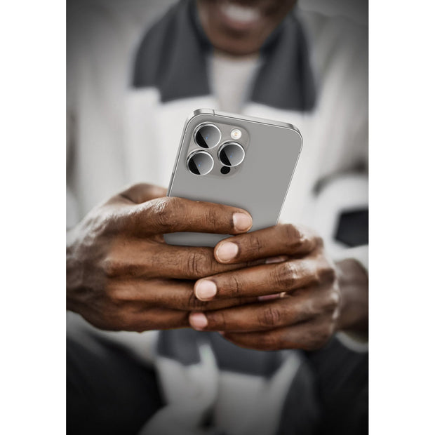 Tempered Glass Camera Lens Protector for iPhone 15 Pro Max-Silver