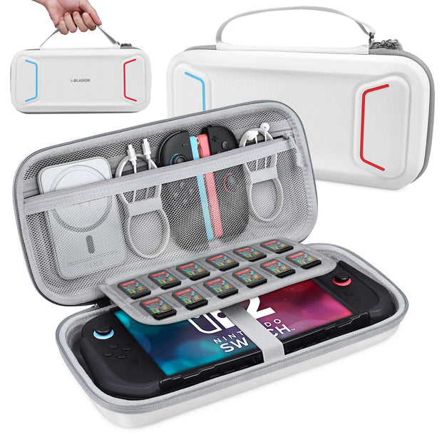 Nintendo Switch Hard Shell Travel Carrying Case-White