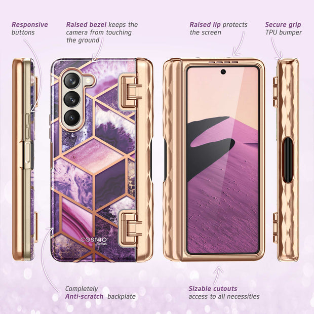 Galaxy Z Fold5 Cosmo Pro - Marble Purple