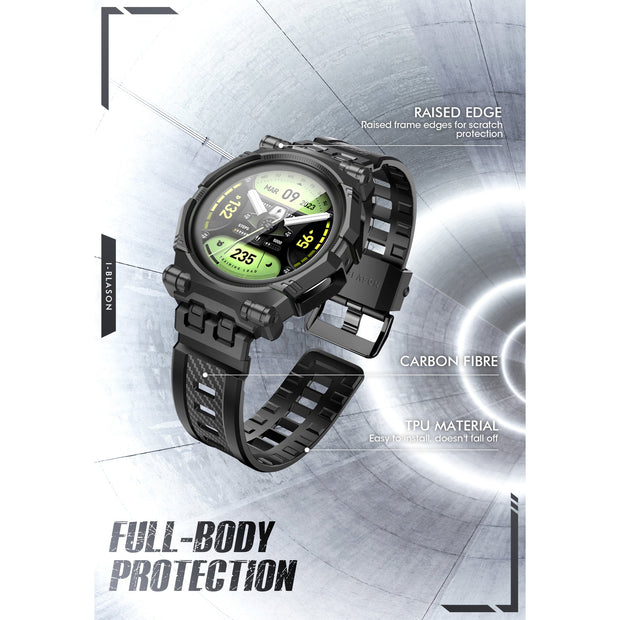 Galaxy Watch5 Pro 45mm Armorbox Case with Tempered Glass Screen Protectors(Open-Box) - Black