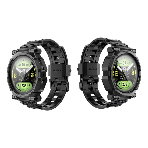 Galaxy Watch5 Pro 45mm Armorbox Case with Tempered Glass Screen Protectors(Open-Box) - Black