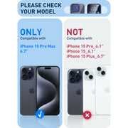 iPhone 15 Pro Max Cosmo Mag Case- Glitter Blue