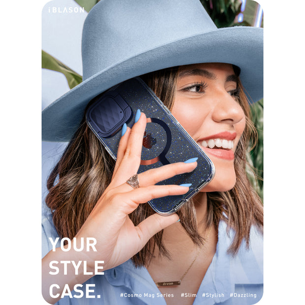 iPhone 15 Pro Cosmo Mag Case - Blue Fly