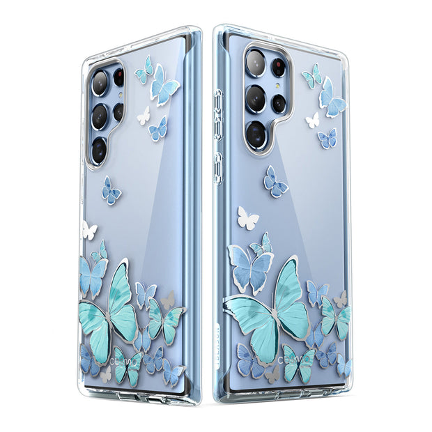 Galaxy S22 Ultra Cosmo Case(Open-Box) - Blue Butterfly