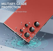 Tempered Glass Camera Lens Protector for Galaxy S23 Ultra-Red