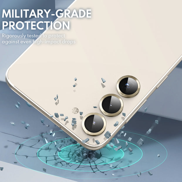Tempered Glass Camera Lens Protector for Galaxy S23/S23 Plus-Gold