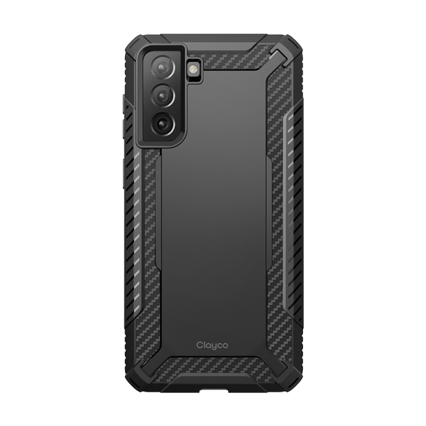 Clayco Samsung Galaxy S21 FE Xenon Full-Body Rugged Case with Screen Protector-Black