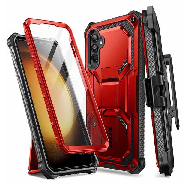 Galaxy S23 FE Armorbox Rugged Case - Metallic Red