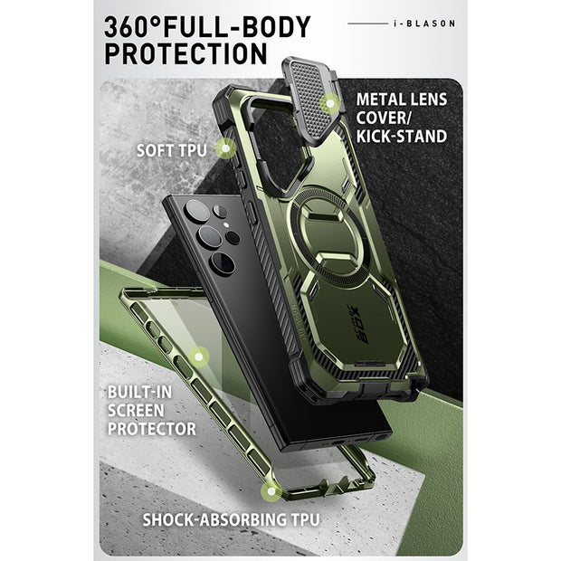 Galaxy S24 Ultra Armorbox Protective Phone Case - Dark Green