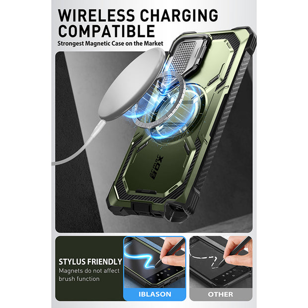 Galaxy S24 Ultra Armorbox Protective Phone Case - Dark Green