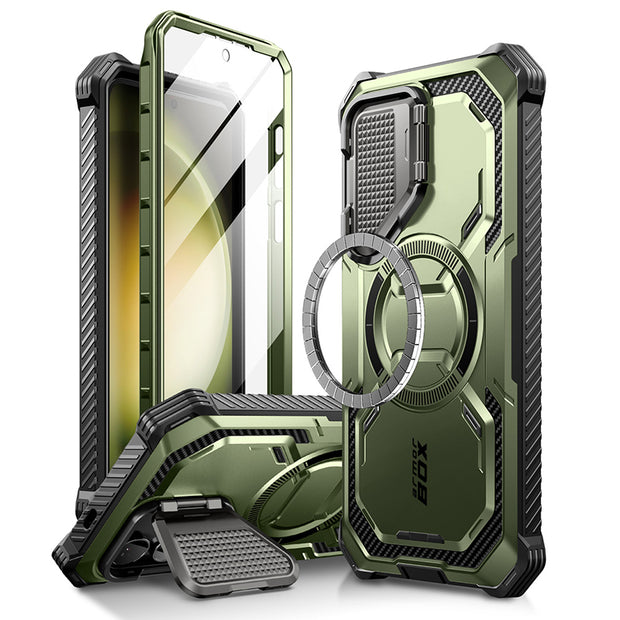 Galaxy S24 Armorbox Protective Phone Case(open box) - Dark Green