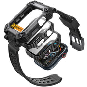 Apple Watch 46mm Armorbox Case with Tempered Glass Screen Protectors  - Black