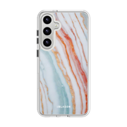 Galaxy S24 Halo MagSafe Cute Phone Case - Marble Rainbow
